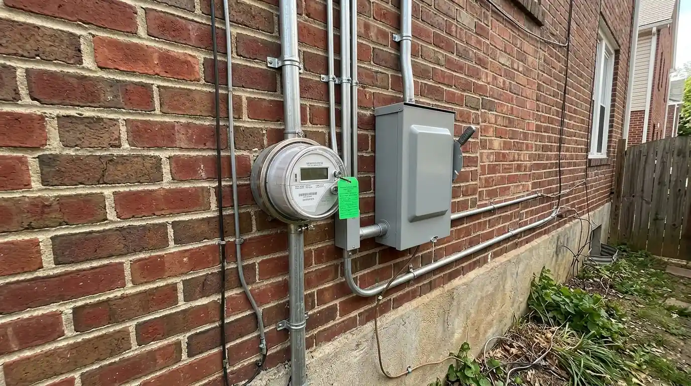 Net meter and solar disconnect after inspection