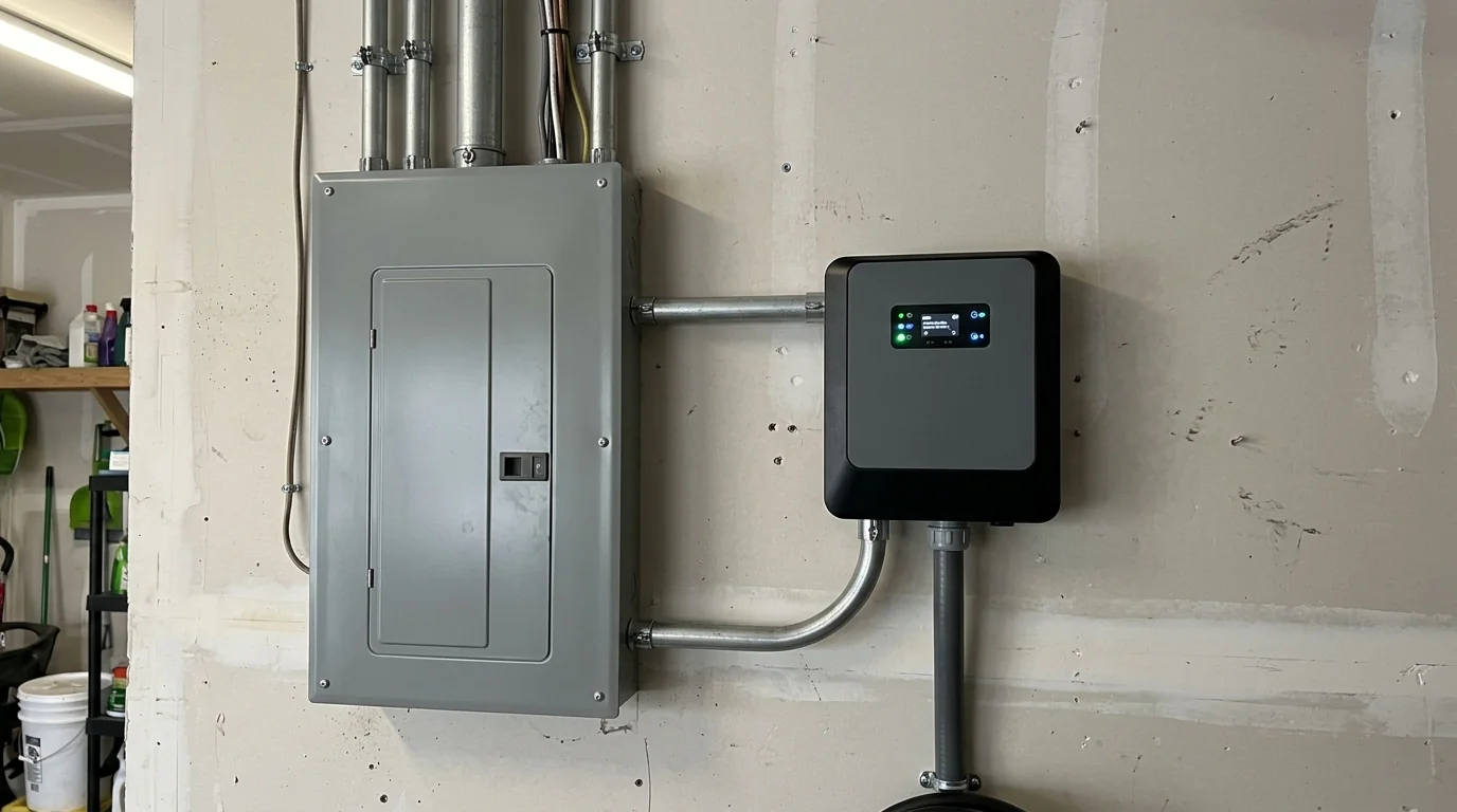 Load management module next to a residential panel