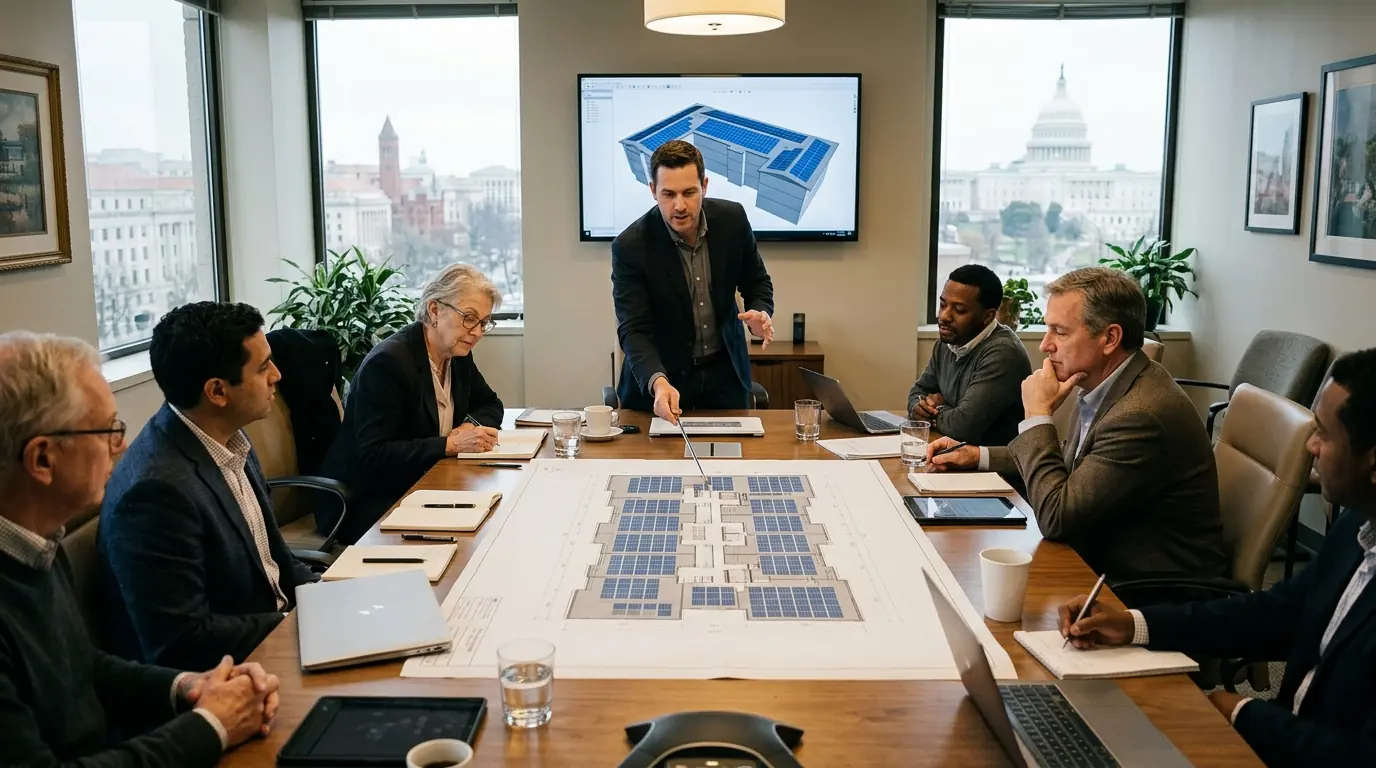 Presenting a solar roof layout to a condo board